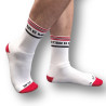 Mr B - Mister B Chaussettes Fist Pig Blanc-Rouge